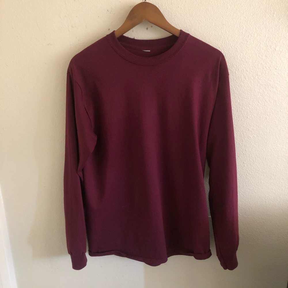 Mens Longsleeve Burgundy shirt. M
